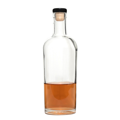 500 ml 750 ml bottiglia di vetro trasparente a misura per whisky brandy tequila gin vodka