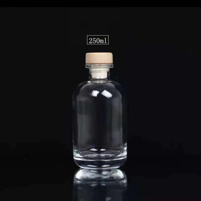 250 ml 375 ml vuoti di sughero di legno Whisky Brandy Spirito Vino Vodka Licore Bottiglie di vetro