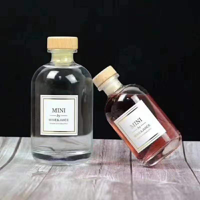 250 ml 375 ml vuoti di sughero di legno Whisky Brandy Spirito Vino Vodka Licore Bottiglie di vetro