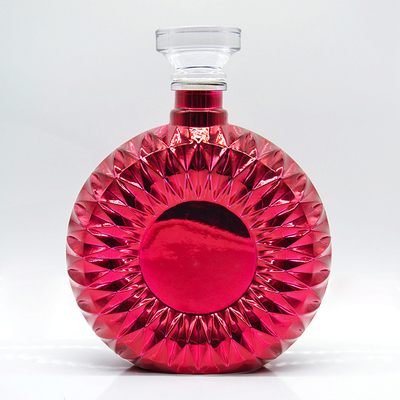 Materiale di vetro di alto pietra di lusso Bottiglie di vetro di whisky vuote con logo di sughero e decal