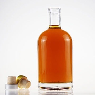 Bottiglia di vetro per la stampa a schermo personalizzata per brandy di lusso rum whisky vodka 500 750 ml