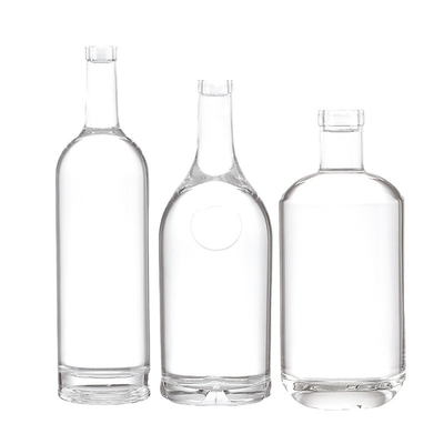 Bottiglia di liquore in vetro di lusso di 500 ml con capacità di 200 ml / 300 ml / 700 ml / 750 ml