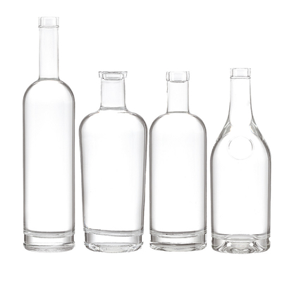 Bottiglia di liquore in vetro di lusso di 500 ml con capacità di 200 ml / 300 ml / 700 ml / 750 ml