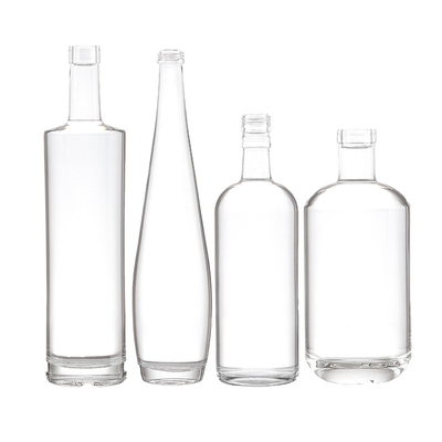 Bottiglia di liquore in vetro di lusso di 500 ml con capacità di 200 ml / 300 ml / 700 ml / 750 ml