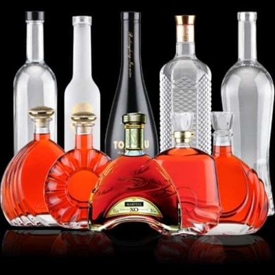 Bottiglie di vetro trasparenti da 1000 ml altamente OEM/ODM personalizzate per l'imballaggio di liquori di brandy e whisky
