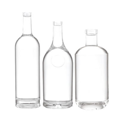 Materiale di vetro Super Flint 600ml Bottiglia di liquore di vetro per disegno personalizzato e stampa del logo