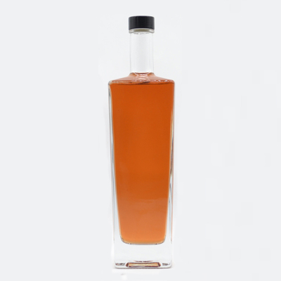 Materiale in vetro di alta pietra 700ml 750ml rum vodka whisky tequila bottiglia di vetro con sughero