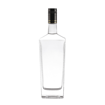 Materiale in vetro Super Flint Bottiglie di liquore quadrate scure per OEM/ODM 200ml 500ml 750ml 1L