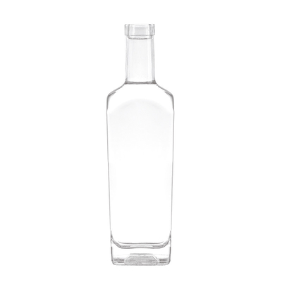 Materiale in vetro Super Flint Bottiglie di liquore quadrate scure per OEM/ODM 200ml 500ml 750ml 1L