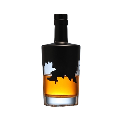 Materiale del collare in vetro Super Flint 200 ml Tequila Whiskey Bottiglia di vetro Stampa personalizzata del logo