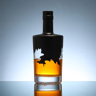 Materiale del collare in vetro Super Flint 200 ml Tequila Whiskey Bottiglia di vetro Stampa personalizzata del logo