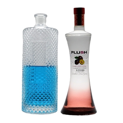Materiale in vetro Super Flint 750ml Vodka Spirit Gin Rum Vetro Latte con sughero