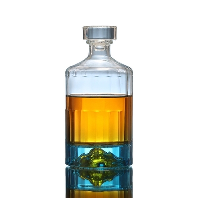 Bottiglie di vetro di vino di lusso da 500 ml a 750 ml con materiale Super Flint e tappo di sughero