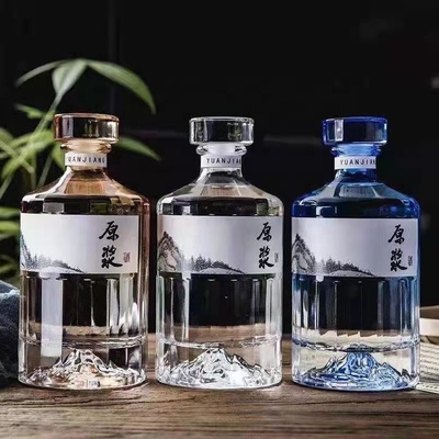 Extra White Flint Glass 350ml 500ml 700ml 750ml Vodka Gin Whiskey Liquor Bottiglia in vetro