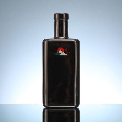 Super Flint Glass 750 ml Bottiglie di vino in vetro di gin con sigillo a sughero