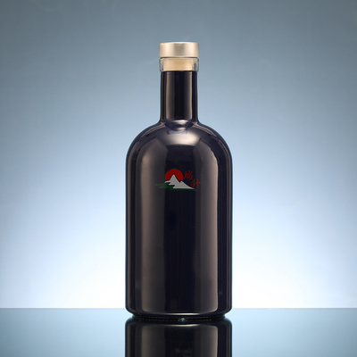 Bottiglie di vino in vetro di dimensioni personalizzate per la conservazione di whisky e vino in vetro Super Flint