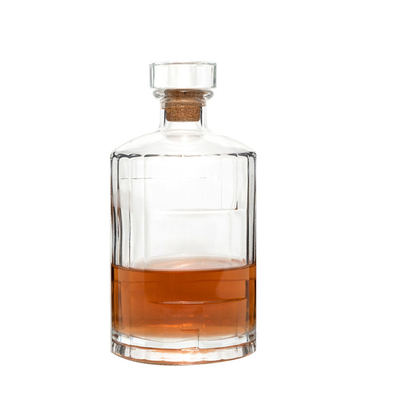 Stampa del logo su misura 250ml 500ml 750ml Bottiglie di vetro trasparente per liquori