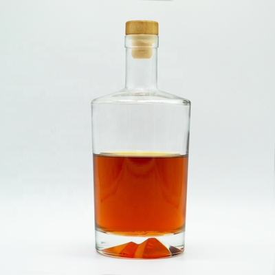 Stampa del logo su misura 250ml 500ml 750ml Bottiglie di vetro trasparente per liquori