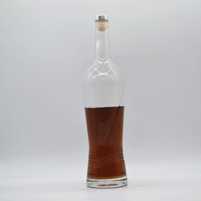 Tipo di tenuta a sughero Bottiglie di vetro vuote da 750 ml per liquori di lusso in materiale Super Flint