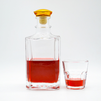 Bottiglia di vetro 750ml vuoto gelato Super Flint Spirits Bottiglie di liquore con tappo di sughero