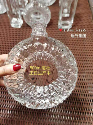 500 ml liquore di olio d'oliva vuoto 700 ml 750 ml di vodka nera bottiglie di vetro di whisky