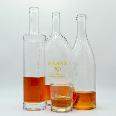 250 ml 375 ml 500 ml 700 ml 750 ml Bottiglie di liquore di vetro vuote con tappo e serigrafia