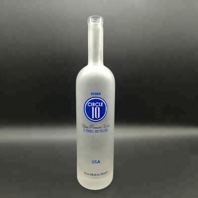 Bottiglie di vetro trasparente personalizzate da 750 ml per sigillamento dell' alcol
