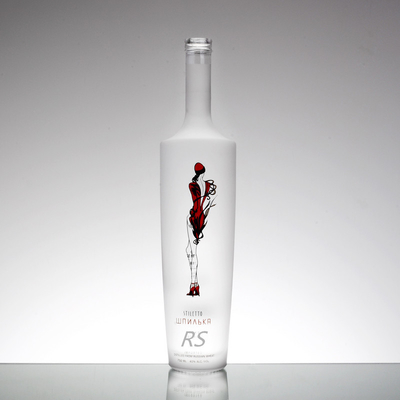 Bottiglie di vetro trasparente personalizzate da 750 ml per sigillamento dell' alcol