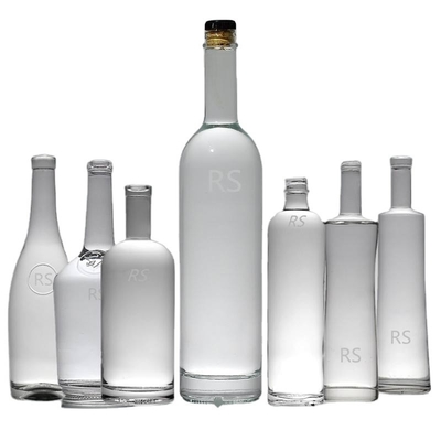 200 ml 375 ml 500 ml 700 ml bottiglie di vetro a sughero/viti per rum al brandy