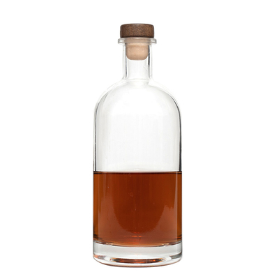 Bottiglia in vetro 375 ml 500 ml 700 ml 750 ml Gin verde quadrato per alcolici personalizzati in verde