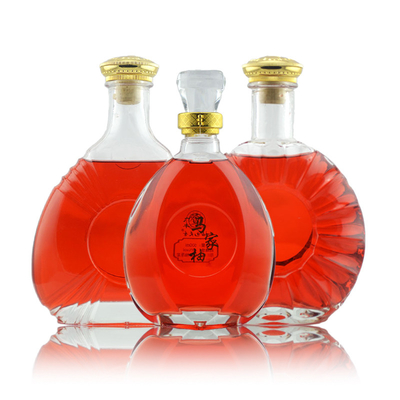 Materiale di vetro Super Flint Bottiglie di liquore vuote 750 ml per liquore Tipo di sigillamento del sughero