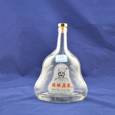 Bottiglia di tequila personalizzata con materiale in vetro trasparente e tempo di consegna veloce 20-30 giorni
