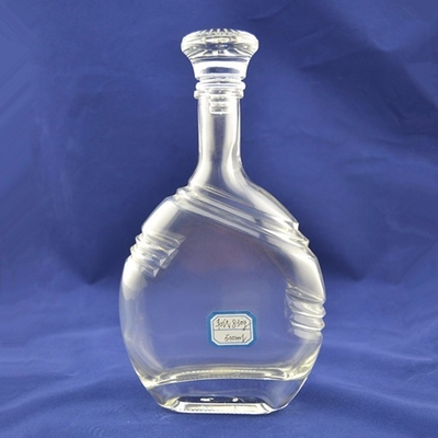 Bottiglia di tequila personalizzata con materiale in vetro trasparente e tempo di consegna veloce 20-30 giorni