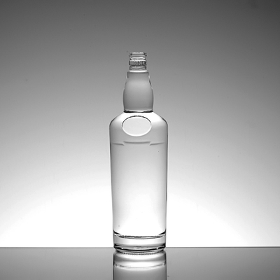 Materiale di vetro di alto calce 700 ml Bottiglia di liquore vuota a collo lungo per whisky 375 ml