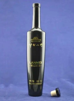 Stampa del logo del cliente Bottiglie di vetro ghiacciato trasparente da 750 ml per liquori alcolici whisky gin vodka