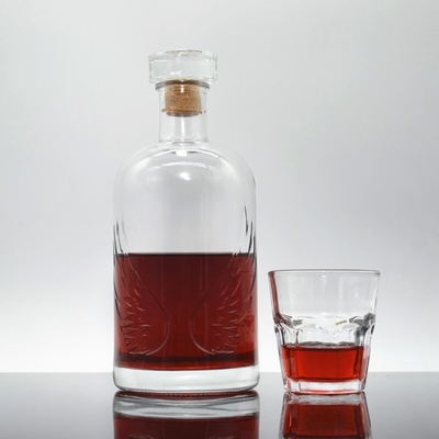 1L 750ml Bottiglia di vetro trasparente per Vodka Gin Whisky Tequila Forma personalizzata