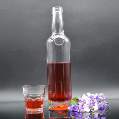1L 750ml Bottiglia di vetro trasparente per Vodka Gin Whisky Tequila Forma personalizzata