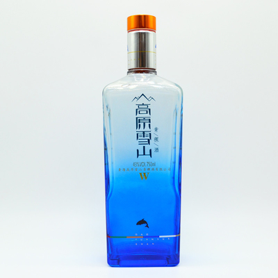1L 750ml Bottiglia di vetro trasparente per Vodka Gin Whisky Tequila Forma personalizzata
