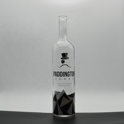Cristallo Bianco 500ml 700ml 750ml Super Flint Glass Vuoto Rum Chiaro Liquor Bottle Designer