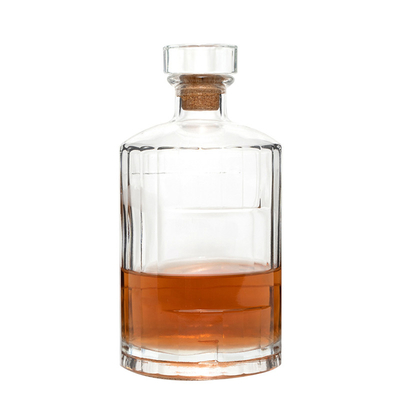 Capacità personalizzata 100-1000 ml Bottiglia di vetro trasparente quadrato per la fornitura di whisky