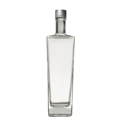 Bottiglia di vetro Super Flint per Gin Whisky Vodka Brandy Liquor 750Ml 700Ml 1L Forma quadrata