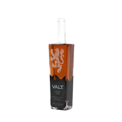 Bevande industriali High End Quadrato intagliato Liquore Tequila Boston Bottiglia di vetro con coperchio