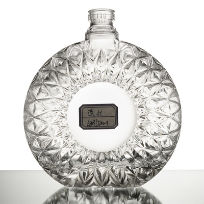 Bottiglia in vetro da 700 ml a 750 ml di liquori di brandy con decal/screen printing/painting/frost