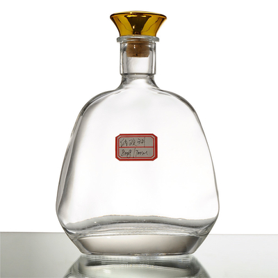 Bottiglia in vetro da 700 ml a 750 ml di liquori di brandy con decal/screen printing/painting/frost