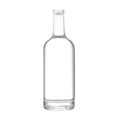 Bottiglia di vetro trasparente da 750 ml per succo di frutta, vodka, rum, disegno personalizzato accettabile