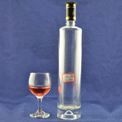 Materiale del colletto Materiale Super Flint 700 ml vuoto Alcol chiaro Rum Whisky Spirits Vodka Bottiglia di vetro per liquori