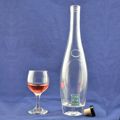 Materiale del colletto Materiale Super Flint 700 ml vuoto Alcol chiaro Rum Whisky Spirits Vodka Bottiglia di vetro per liquori