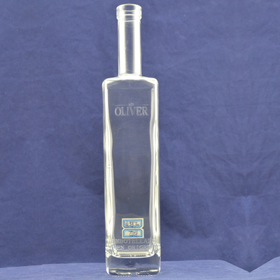 Materiale del colletto Materiale Super Flint 700 ml vuoto Alcol chiaro Rum Whisky Spirits Vodka Bottiglia di vetro per liquori
