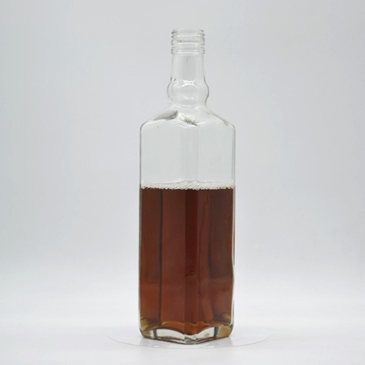 Bottiglia di sughero in vetro Super Flint da 75 cl per liquori di olio d'oliva a forma personalizzata e gin spirit da 500 ml