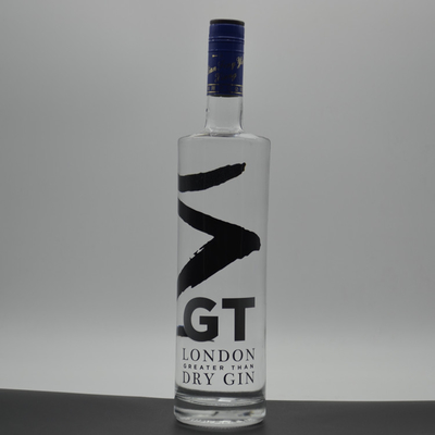 Stampa su schermo a spalla rotonda personalizzata Bottiglia di vetro bianco ghiacciato per 750 ml di vodka alcolica